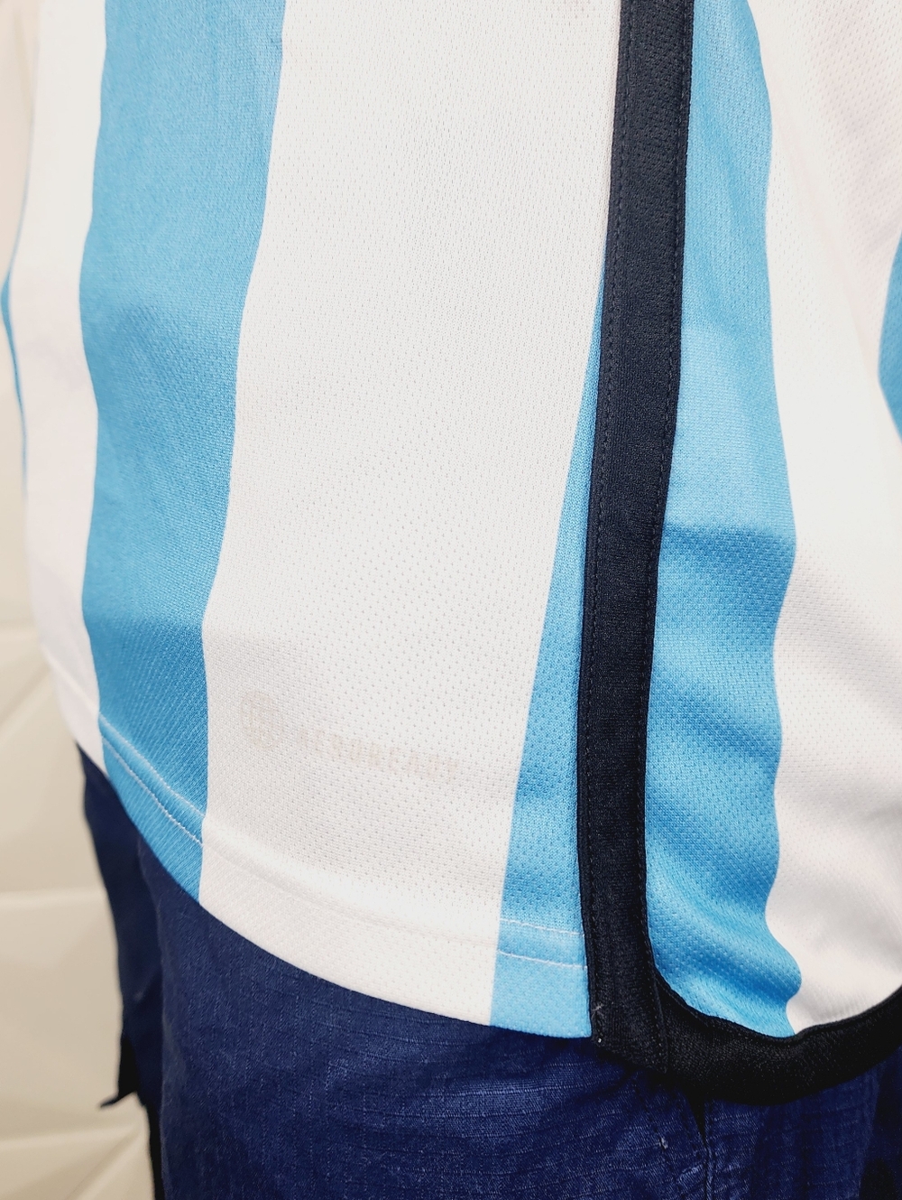 Adidas Argentina White Slim Fit Jersey with Navy Accents - Picture 5 of 8